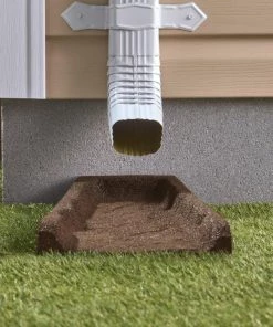Best reviews of 🎉 Rubberific Downspouts & Components Rubber 21.5-in Brown Splash Block 🔥 -Roofing shop online 42542674
