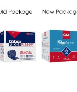 Deals 🧨 GAF Roof Ridge Vents Cobra Ridge Runner 13.4-in x 240-in Black Plastic Roll Roof Ridge Vent 👏 -Roofing shop online 44077317